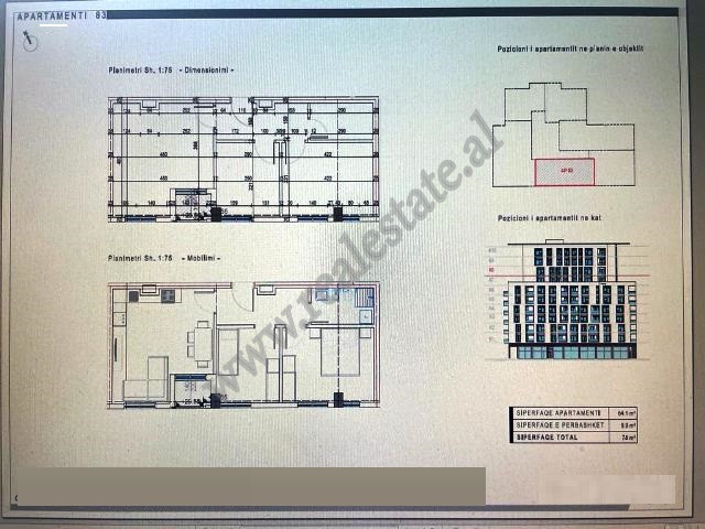 Apartments for sale in Komuna e Parisit area in Tirana, Albania